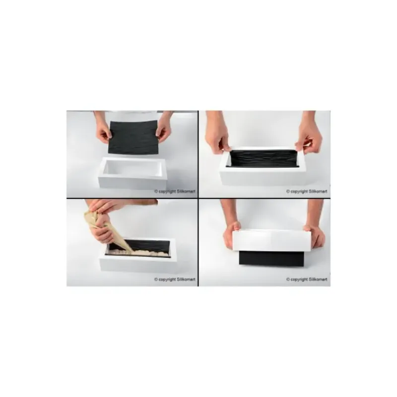 Moule Silicone*SILIKOMART Kit Moule à Bûche et Tapis Décor Tressé Professional