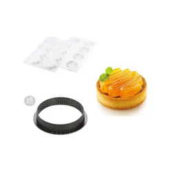 Moule Silicone|Moules À Gâteaux*SILIKOMART Kit Moule Silicone 8 Tartelettes Ø 80mm Saint Honoré Professional