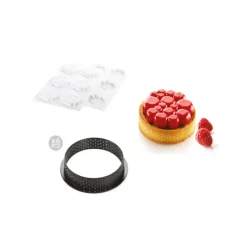 Moule Silicone|Moules À Gâteaux*SILIKOMART Kit Moule Silicone 6 Tartelettes Ø 80mm Paradis Professional