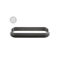 Moule Silicone|Moules À Gâteaux*SILIKOMART Kit Moule Silicone 6 Tartelettes Oblong 14,6 cm Professional