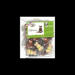Confiserie*ABTEY Lapin Décoré Chocolat Lait et Blanc 10g x45