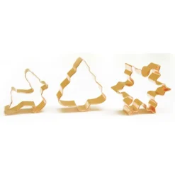 Emporte Pièce - Découpoir Pâtisserie*SCRAPCOOKING Lot Découpoirs Noël Inox Dorés x3