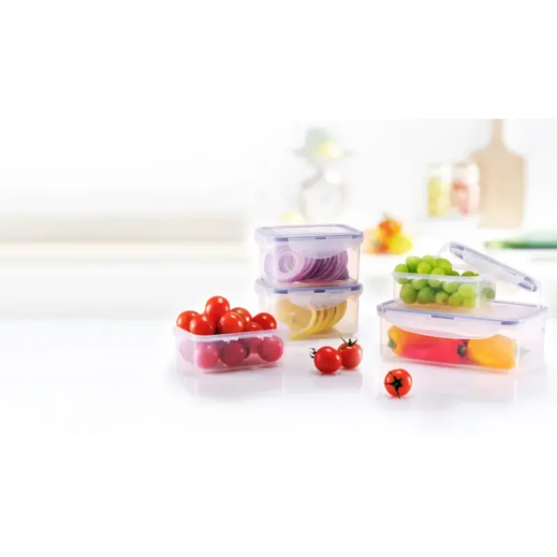 Conservation*LOCK AND LOCK Lot de 5 Boîtes de Conservation Plastique 350 ml - 470 ml - 1 L