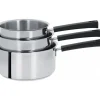 Batterie De Cuisine|Casseroles*CRISTEL Lot de 3 Casseroles inox à Poignée Noire Mutine Fixe