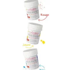Colorants Alimentaires*SCRAPCOOKING Lot de 3 Colorants Alimentaires en Poudre Rouge / Jaune / Bleu
