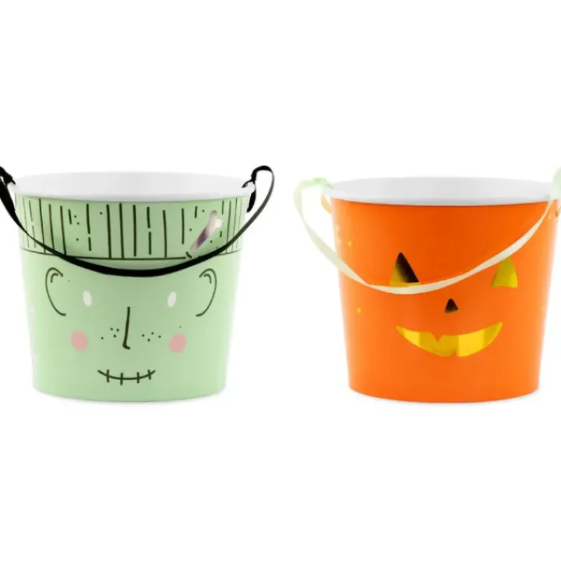 Vaisselle|Emballage Alimentaire*FUNCAKES Lot de Seaux à Friandises Halloween Partydeco (x2)
