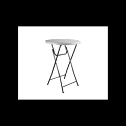 Mobilier Restaurant*LYROSE Mange-Debout Pliant Blanc Structure Noire Congrès