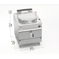 Chaud*BERTOS Marmite à Gaz 100L Indirecte Berto's
