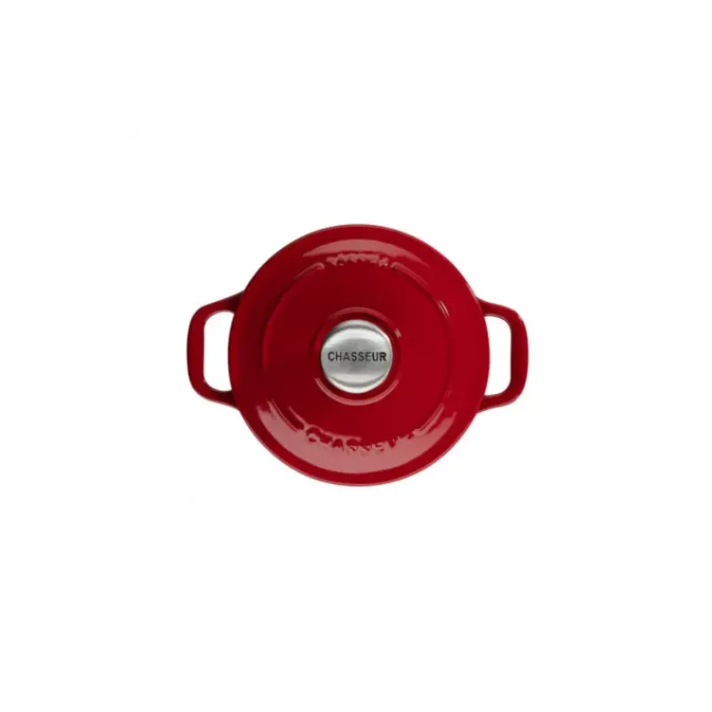 Cocotte En Fonte*CHASSEUR Mini Cocotte en Fonte Ronde 10 cm Rouge