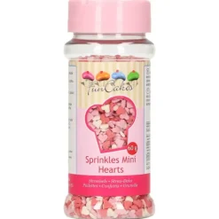 Décoration Comestible*FUNCAKES Mini Coeurs en sucre Rose/Rouge/Blanc 60g