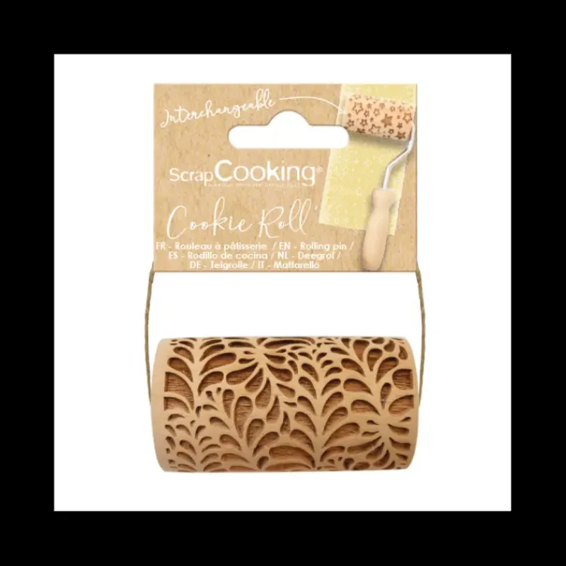 Ustensiles Pâtisserie*SCRAPCOOKING Mini Rouleau à Pâtisserie Empreinte Ondines 7 cm