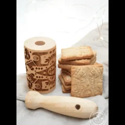 Ustensiles Pâtisserie*SCRAPCOOKING Mini Rouleau à Pâtisserie Empreinte Noël 7 cm