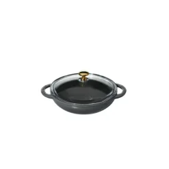Woks*CHASSEUR Mini Wok en Fonte 18 cm Caviar