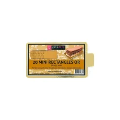 Présentoirs Pour Gâteaux*GATODECO Mini-Rectangles Dorés 9 x 5,5 cm (x20) Gatodéco