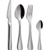 Couverts*COMAS Ménagère 24 Pièces avec Couteaux à Steak SEVILLA S Inox 18%