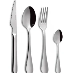 Couverts*COMAS Ménagère 24 Pièces avec Couteaux à Steak SEVILLA S Inox 18%