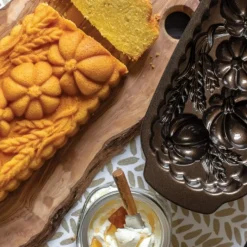 Moule Anti-adhésif|Moules À Gâteaux*NORDIC WARE Moule à Cake Blé et Citrouille Bronze