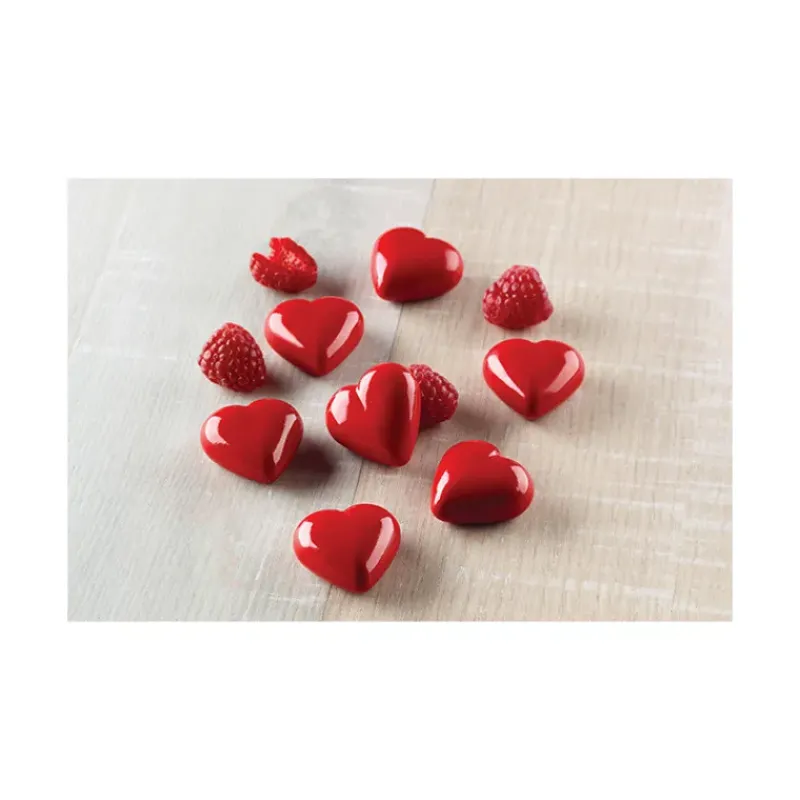Moules À Chocolat|Moule Silicone*EASY CHOC Moule à Chocolat 12 Cœurs Bombés - Silicone Spécial Chocolat