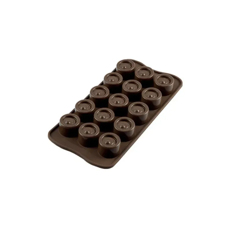 Moules À Chocolat|Moule Silicone*EASY CHOC Moule à Chocolat 15 Ronds - Silicone Spécial Chocolat