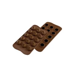 Moules À Chocolat|Moule Silicone*SILIKOMART Moule à Chocolat 15 Sphères Torsadées Easy Choc - Silicone Spécial Chocolat