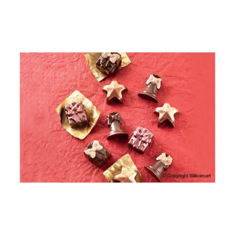 Moules À Chocolat|Moule Silicone*SILIKOMART Moule à Chocolat 12 Sujets Noël Easy Choc - Silicone Spécial Chocolat