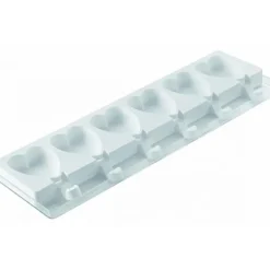 Moule Silicone*SILIKOMART Moule à glace silicone 12 mini coeurs avec bâtonnets