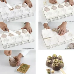 Moule Silicone*SILIKOMART Moule à glace silicone Patte 8 empreintes avec bâtonnets