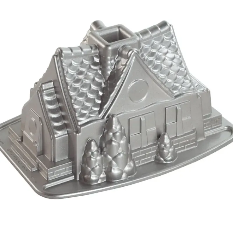 Moule Anti-adhésif|Moules À Gâteaux*NORDIC WARE Moule à Gâteau Bundt Maison Silver