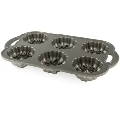 Moule Anti-adhésif|Moules À Gâteaux*NORDIC WARE Moule à Gâteaux Couronnes de Noël (x6) Silver