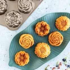 Moule Anti-adhésif|Moules À Gâteaux*NORDIC WARE Moule à Gâteaux Fleurs (x6) Toffee