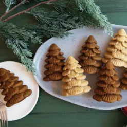 Moule Anti-adhésif|Moules À Gâteaux*NORDIC WARE Moule à Gâteaux Sapins (x6) Silver