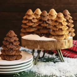 Moule Anti-adhésif|Moules À Gâteaux*NORDIC WARE Moule à Gâteaux Sapins (x6) Silver