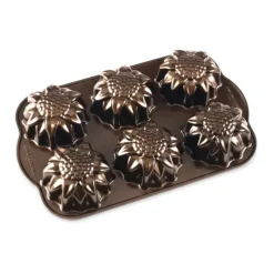 Moule Anti-adhésif|Moules À Gâteaux*NORDIC WARE Moule à Gâteaux Tournesols (x6) Bronze