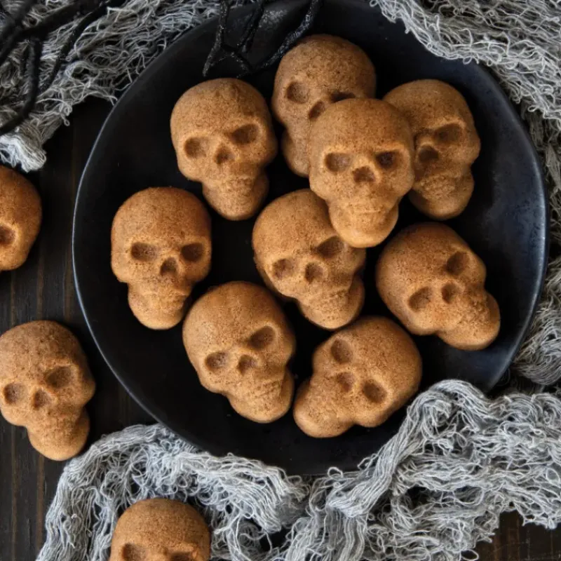 Moule Anti-adhésif|Moules À Gâteaux*NORDIC WARE Moule à Gâteaux Têtes de Mort (x20) Bronze