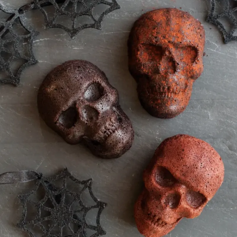 Moules À Gâteaux|Moule Anti-adhésif*NORDIC WARE Moule à Gâteaux Têtes de Mort (x6) Bronze