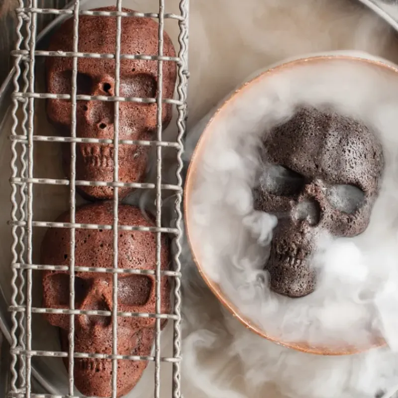 Moules À Gâteaux|Moule Anti-adhésif*NORDIC WARE Moule à Gâteaux Têtes de Mort (x6) Bronze