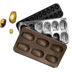 Moule Anti-adhésif|Moules À Gâteaux*GOBEL Moule 6 Madeleines XXL Fer Blanc