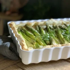 Plat De Cuisson|Moules À Gâteaux*EMILE HENRY Moule à Tarte Rectangulaire en Céramique 33,5 x 24 cm Farine