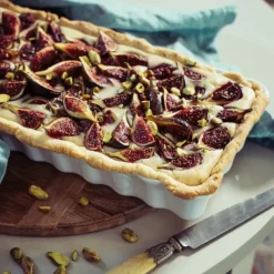 Plat De Cuisson|Moules À Gâteaux*EMILE HENRY Moule à Tarte Rectangulaire en Céramique 15 x 36 cm Farine