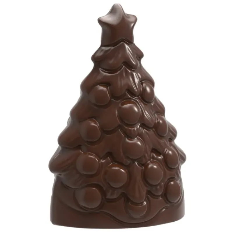 Moules À Chocolat*CHOCOLATE WORLD Moule Chocolat Arbre de Noël 9 x 5,9 cm (x4)