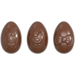 Moules À Chocolat*CHOCOLATE WORLD Moule Chocolat Oeuf Motifs Pâques 6,2 cm (x12)