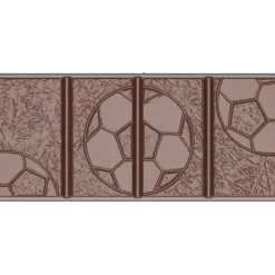 Moules À Chocolat*CHOCOLATE WORLD Moule Chocolat Tablette Football 11,4 x 5 cm x H 0,95 cm (x4)