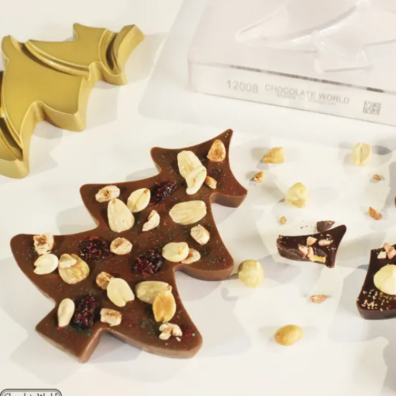 Moules À Chocolat*CHOCOLATE WORLD Moule Chocolat Tablette Sapin de Noël 139,5 mm (x2)