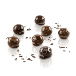 Moule Silicone*SILIKOMART Moule Chocolat Tête de Mort Halloween 12 Empreintes