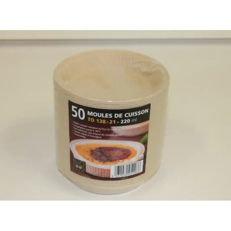 Moules En Papier|Moules À Gâteaux*CUISINEADDICT Moule de cuisson papier 138 mm - 220 ml Bio Food Pack
