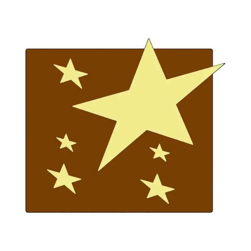 Moules À Chocolat|Moules À Gâteaux*MALLARD FERRIERE Moule Embout de bûche Carré Etoiles 85 x 74 mm Mallard Ferrière