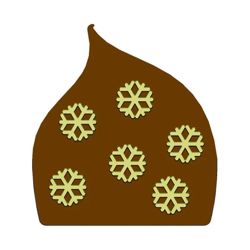 Moules À Chocolat|Moules À Gâteaux*MALLARD FERRIERE Moule Embout de bûche Flocons de Neige 80 x 87 mm Mallard Ferrière