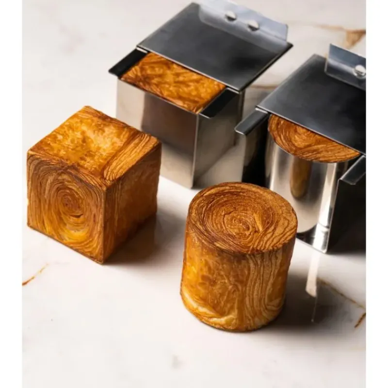 Moules À Gâteaux*PAVONI Moule Inox Croissant Géométrique Cylindre 6,5 x H 6 cm