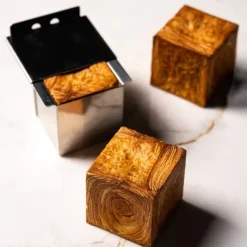 Moules À Gâteaux*PAVONI Moule Inox Croissant Géométrique Cube 7 x H 7 cm