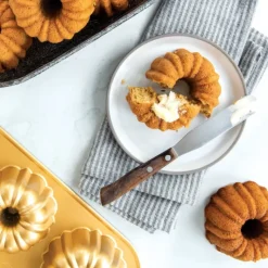 Moule Anti-adhésif|Moules À Gâteaux*NORDIC WARE Moule Mini Bundt Anniversaire (x6) Gold